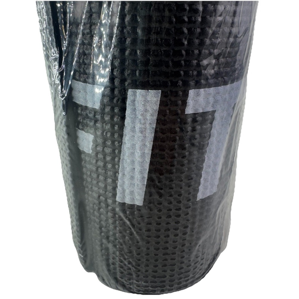 FitHut yoga mat - 4mm, lightweight, eco friendly, double sided, BLACK (new)